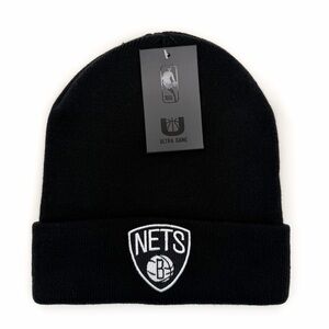 Brooklyn Nets Beanie Winter Hat Mens Womens NBA Fan Gear Gift Black Embroidered